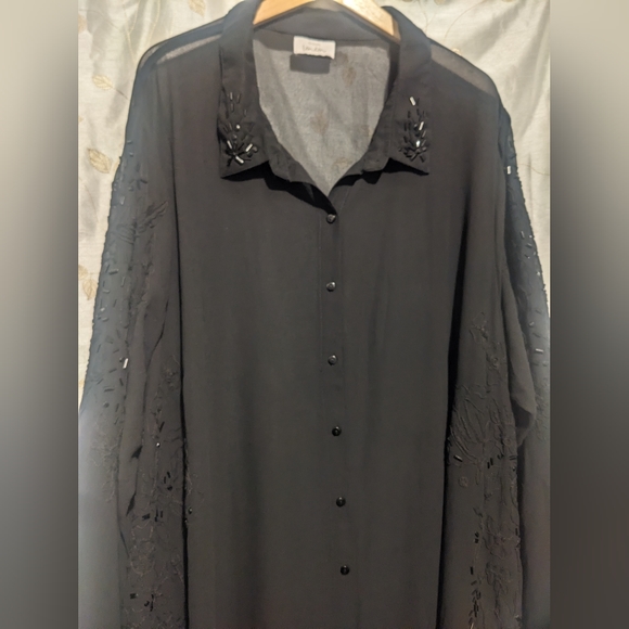 Beautiful yours London plus size button down tunic SZ 3X NWOT - Picture 7 of 8